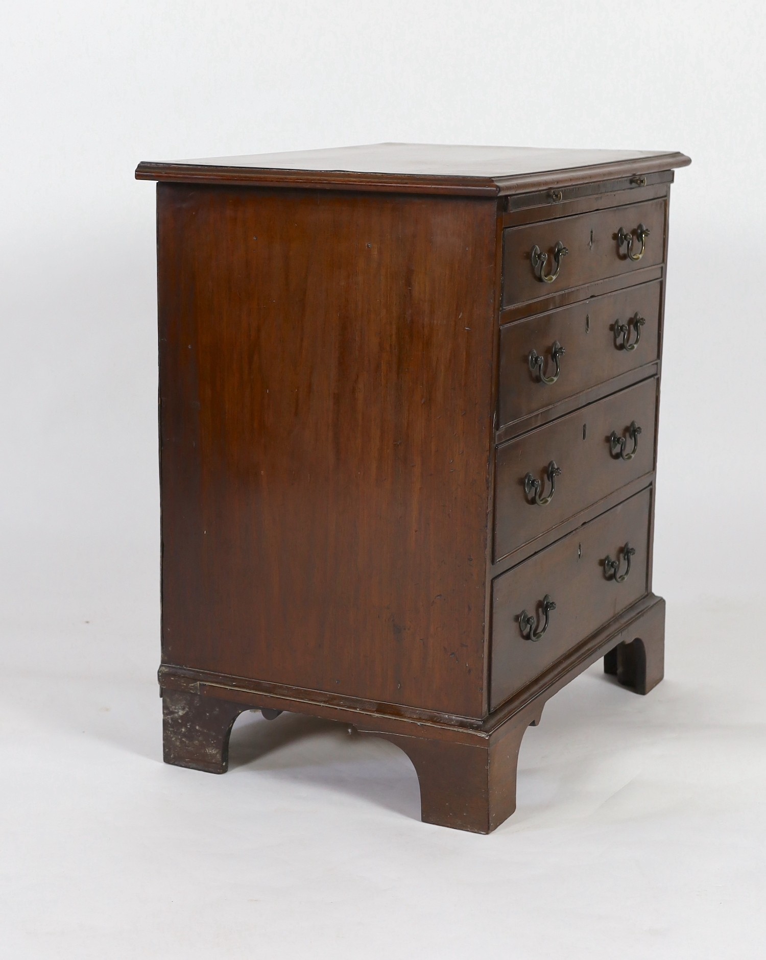 A small George III mahogany chest, W.75cm D.50cm H.83cm